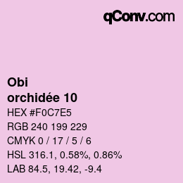 颜色代码: Obi - orchidée 10 | qconv.com