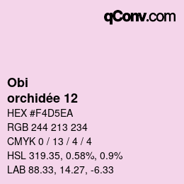 颜色代码: Obi - orchidée 12 | qconv.com