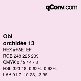 颜色代码: Obi - orchidée 13 | qconv.com