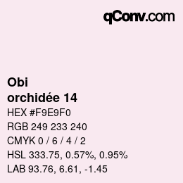 颜色代码: Obi - orchidée 14 | qconv.com