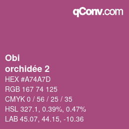 Código de color: Obi - orchidée 2 | qconv.com