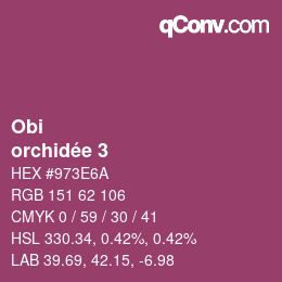 Farbcode: Obi - orchidée 3 | qconv.com