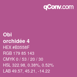 颜色代码: Obi - orchidée 4 | qconv.com