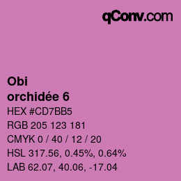 Code couleur: Obi - orchidée 6 | qconv.com