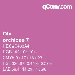 カラーコード: Obi - orchidée 7 | qconv.com