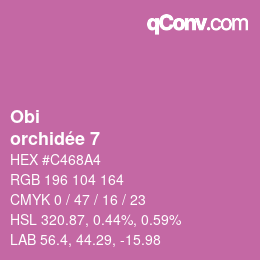 颜色代码: Obi - orchidée 7 | qconv.com