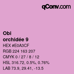 颜色代码: Obi - orchidée 9 | qconv.com