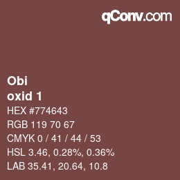 Code couleur: Obi - oxid 1 | qconv.com