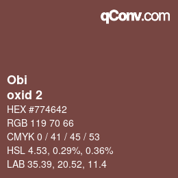 Code couleur: Obi - oxid 2 | qconv.com