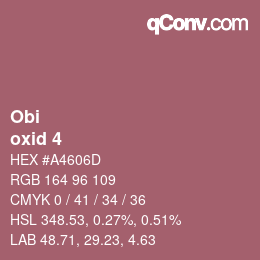 カラーコード: Obi - oxid 4 | qconv.com