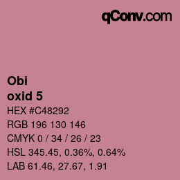 颜色代码: Obi - oxid 5 | qconv.com
