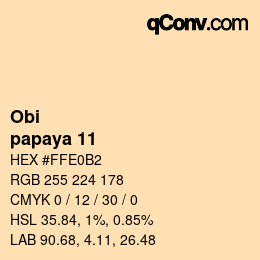 Color code: Obi - papaya 11 | qconv.com