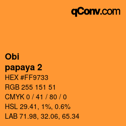 Código de color: Obi - papaya 2 | qconv.com