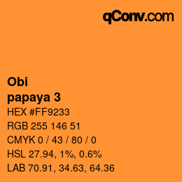 Código de color: Obi - papaya 3 | qconv.com