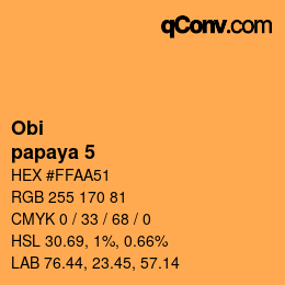 Código de color: Obi - papaya 5 | qconv.com