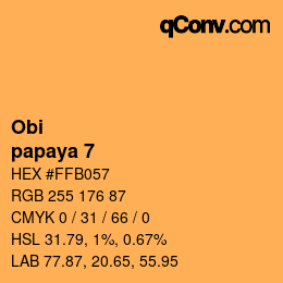 Color code: Obi - papaya 7 | qconv.com