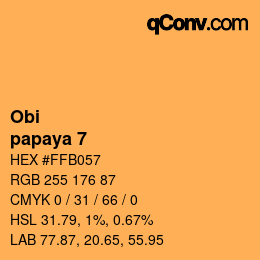 カラーコード: Obi - papaya 7 | qconv.com
