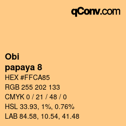 Color code: Obi - papaya 8 | qconv.com