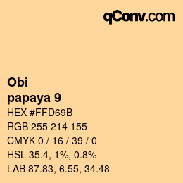 Color code: Obi - papaya 9 | qconv.com