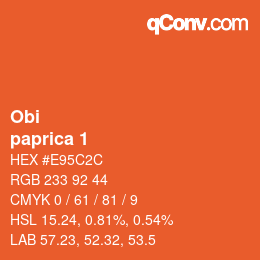 Farbcode: Obi - paprica 1 | qconv.com