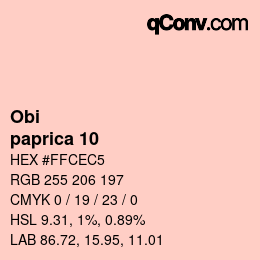 颜色代码: Obi - paprica 10 | qconv.com