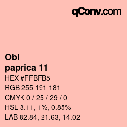 颜色代码: Obi - paprica 11 | qconv.com