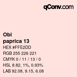 颜色代码: Obi - paprica 13 | qconv.com