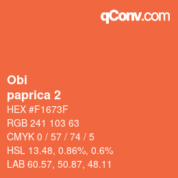 颜色代码: Obi - paprica 2 | qconv.com