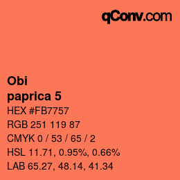 Color code: Obi - paprica 5 | qconv.com