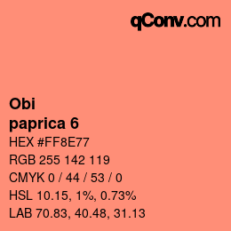 Color code: Obi - paprica 6 | qconv.com