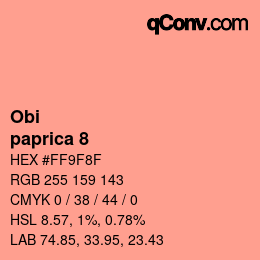 颜色代码: Obi - paprica 8 | qconv.com