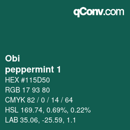 Color code: Obi - peppermint 1 | qconv.com