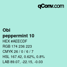 Color code: Obi - peppermint 10 | qconv.com