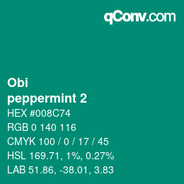 Farbcode: Obi - peppermint 2 | qconv.com