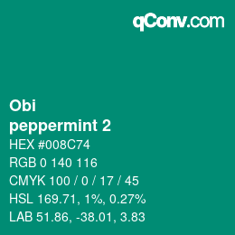 Color code: Obi - peppermint 2 | qconv.com