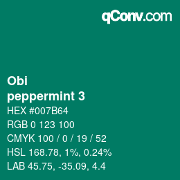 Color code: Obi - peppermint 3 | qconv.com