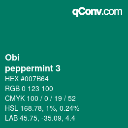 カラーコード: Obi - peppermint 3 | qconv.com