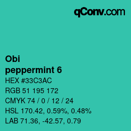 Color code: Obi - peppermint 6 | qconv.com