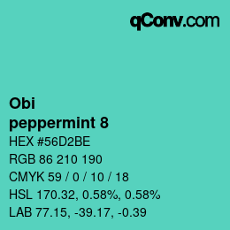 Farbcode: Obi - peppermint 8 | qconv.com