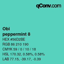 Color code: Obi - peppermint 8 | qconv.com