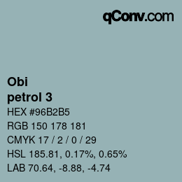 Color code: Obi - petrol 3 | qconv.com