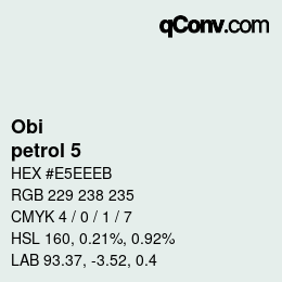 Color code: Obi - petrol 5 | qconv.com