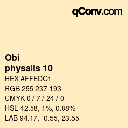 Farbcode: Obi - physalis 10 | qconv.com