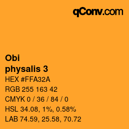 颜色代码: Obi - physalis 3 | qconv.com