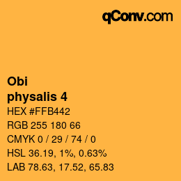 Code couleur: Obi - physalis 4 | qconv.com