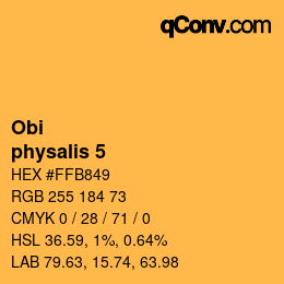 颜色代码: Obi - physalis 5 | qconv.com