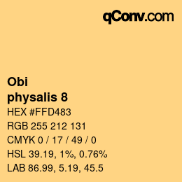 カラーコード: Obi - physalis 8 | qconv.com