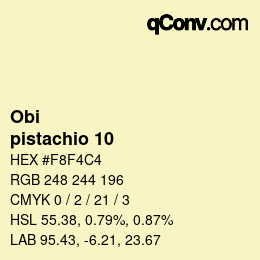 Color code: Obi - pistachio 10 | qconv.com