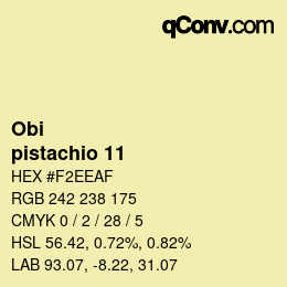 Color code: Obi - pistachio 11 | qconv.com