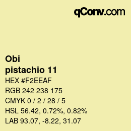 颜色代码: Obi - pistachio 11 | qconv.com